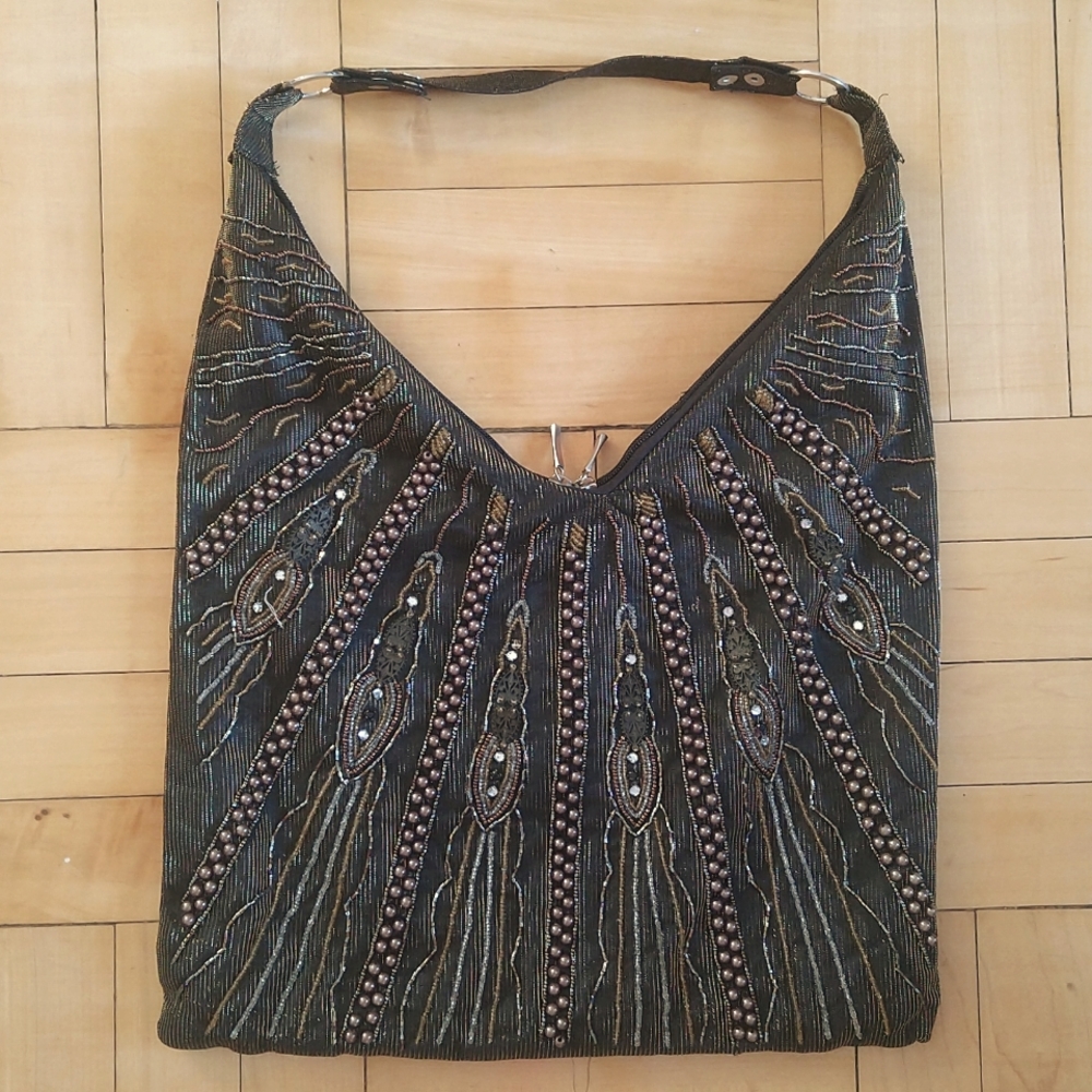 Vintage Glass Beaded Purse.